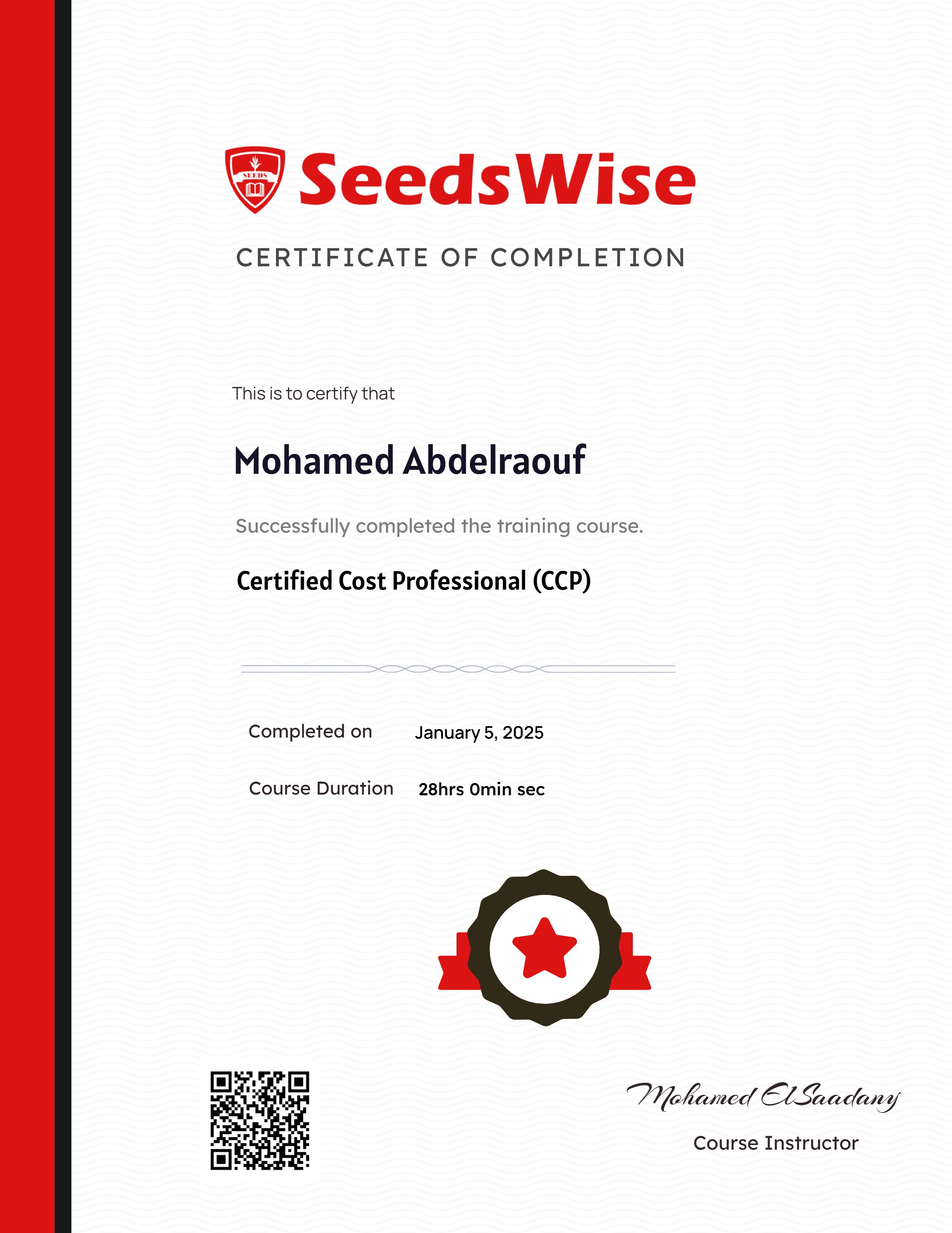 Certified Cost Professional (CCP)