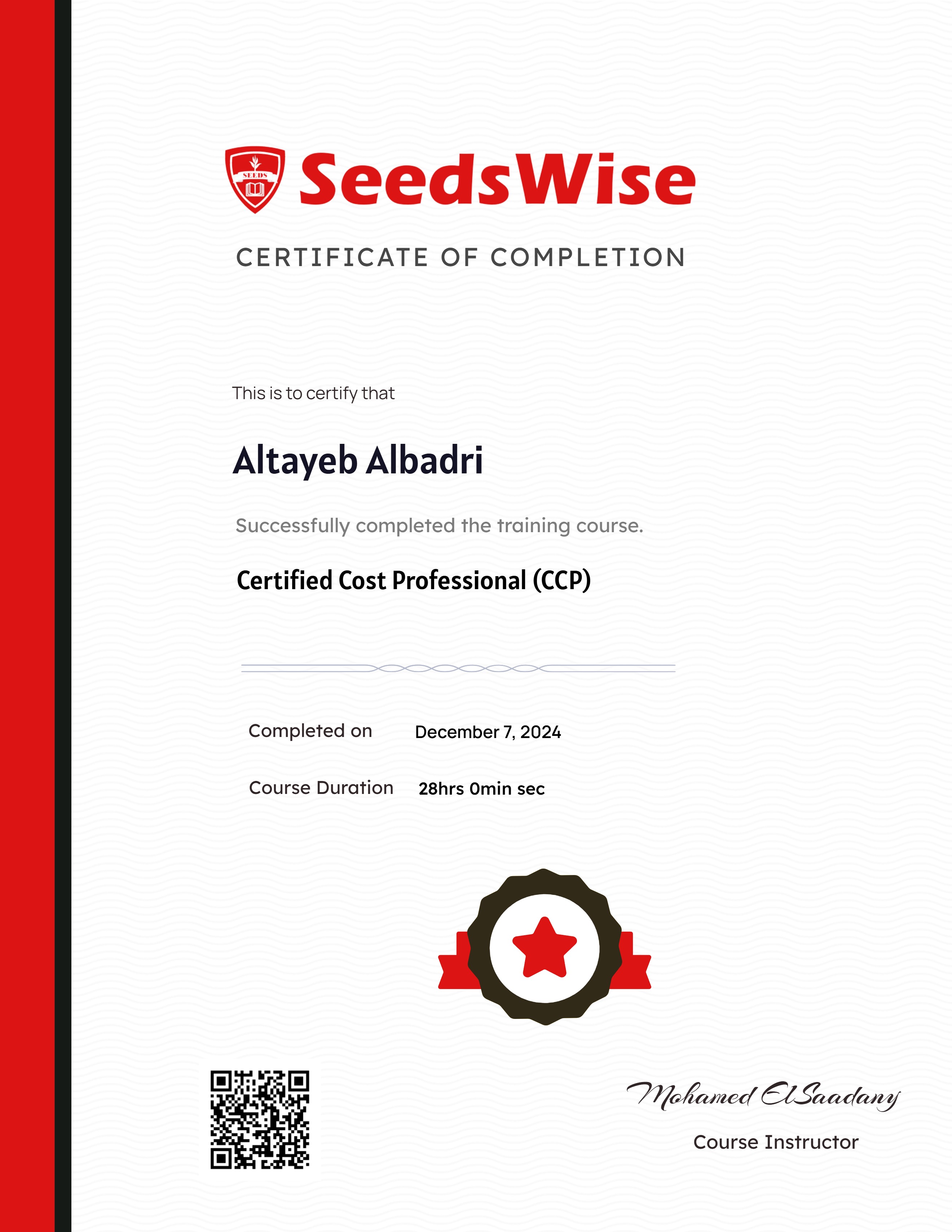 Certified Cost Professional (CCP)