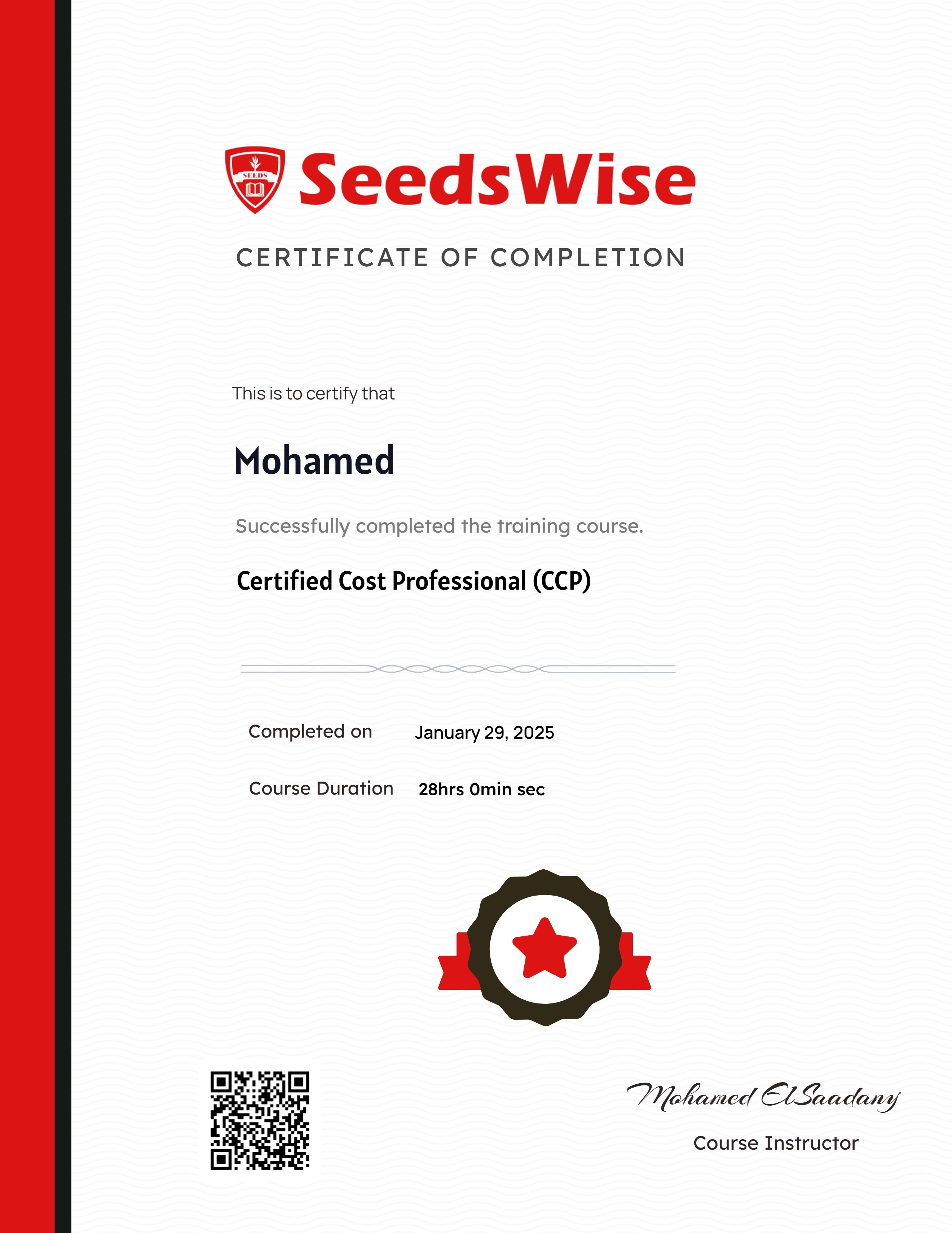 Certified Cost Professional (CCP)